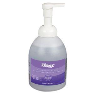 Kleenex 45826EA Ultra Moisturizing Foam Hand Sanitizer, 18 oz Bottle, Clear