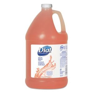Dial Professional 03986 Body and Hair Care, 1gal Bottle, Gender-Neutral Peach Scent, 4/Carton