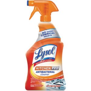 LYSOL Brand 79556 Kitchen Pro Antibacterial Cleaner, Citrus Scent, 22 oz Spray Bottle, 9/CT